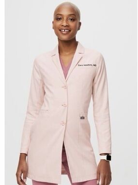 FIGS Women’s Bellevue Pink Powder Lab Coat: Limited Edition S
